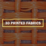 Close-up of orange 3D-printed smart fabric showcasing an advanced textile structure for wearable technology