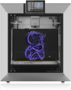 QIDI PLUS4 3D Printer printing detailed dragon model – high-speed CoreXY machine with large build volume
